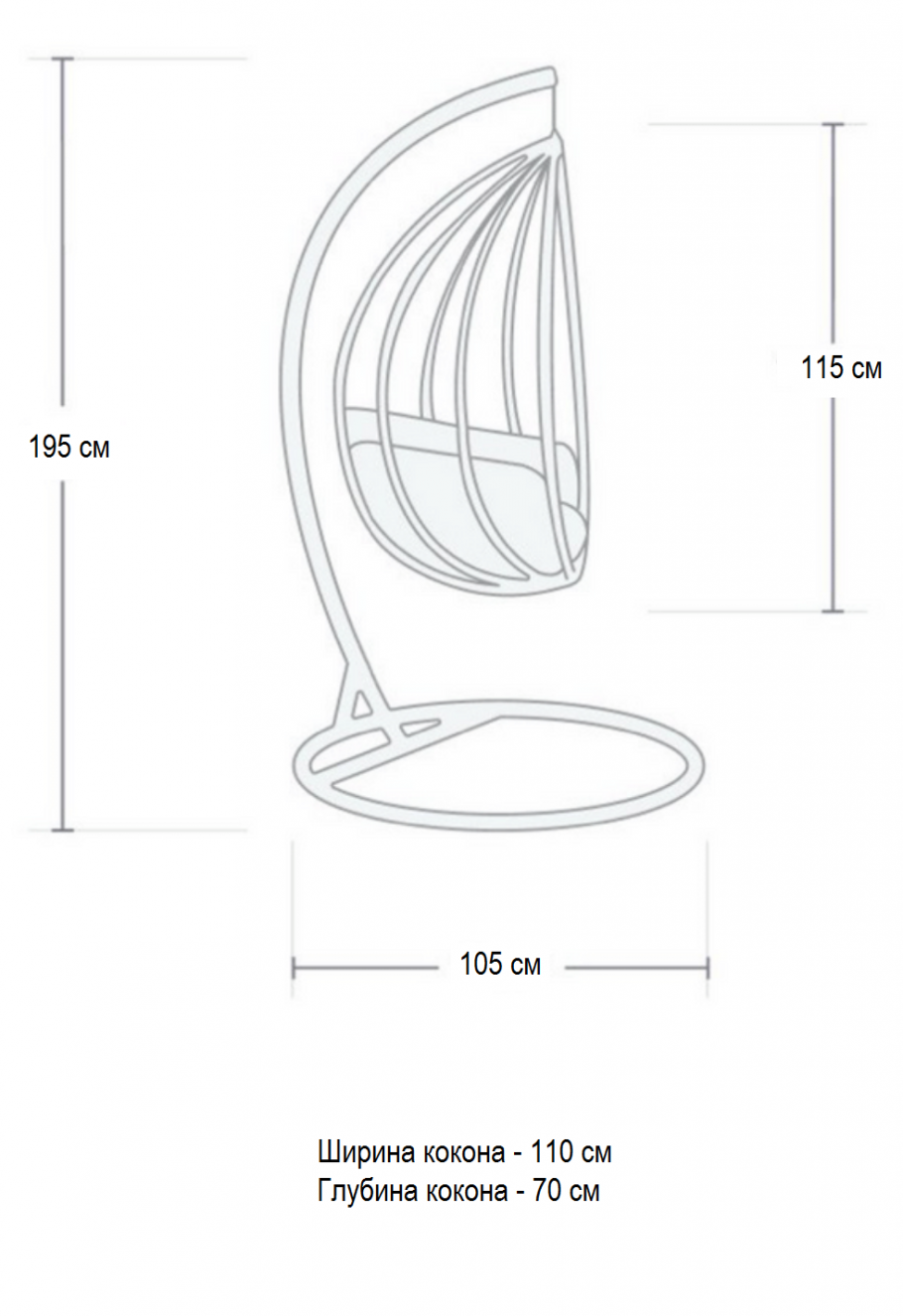 Кресло кокон Laura Sevira verdi