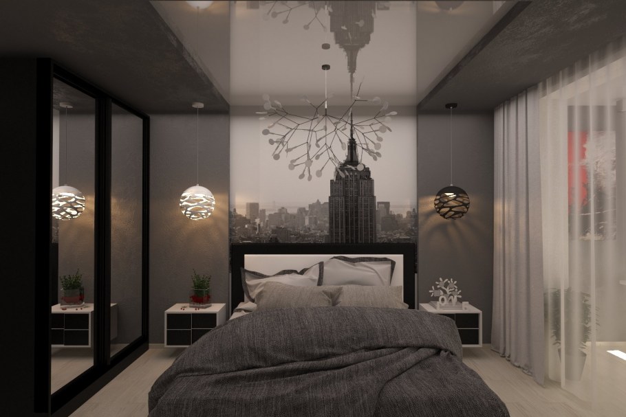 Стильная спальня в хрущевке