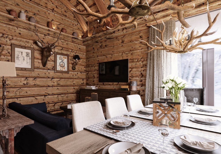 Баня в стиле Шале