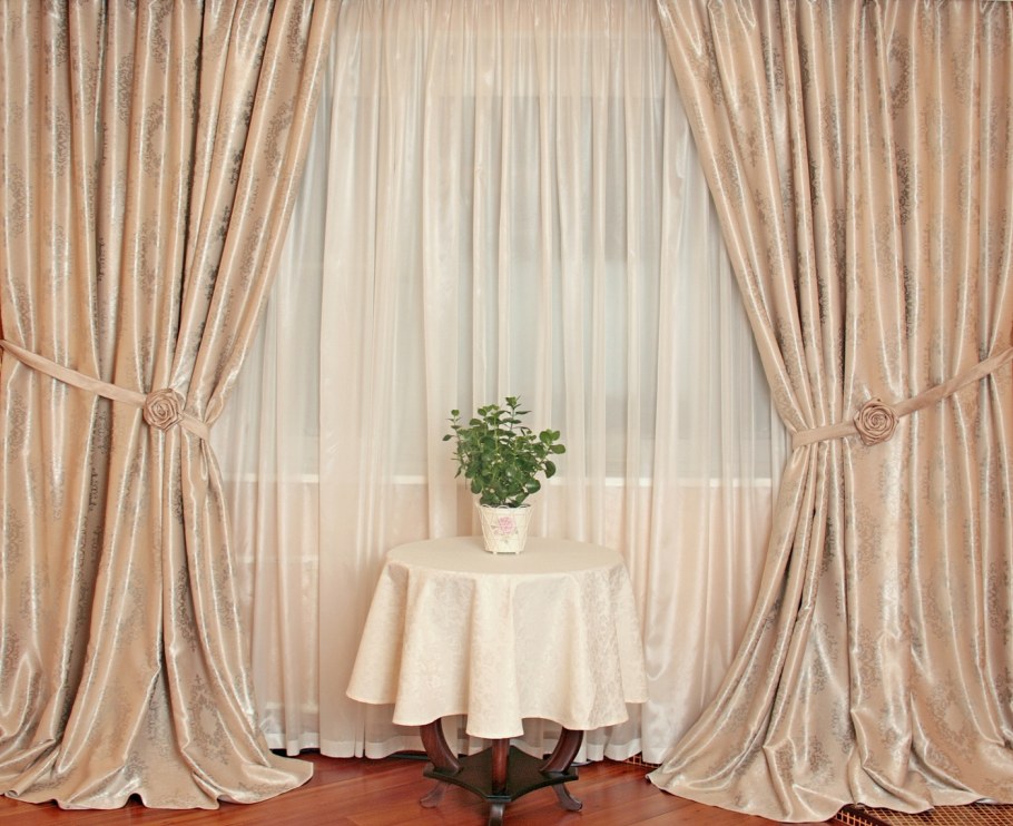 Комплект штор "Жорж", песочно-бирюзовый,