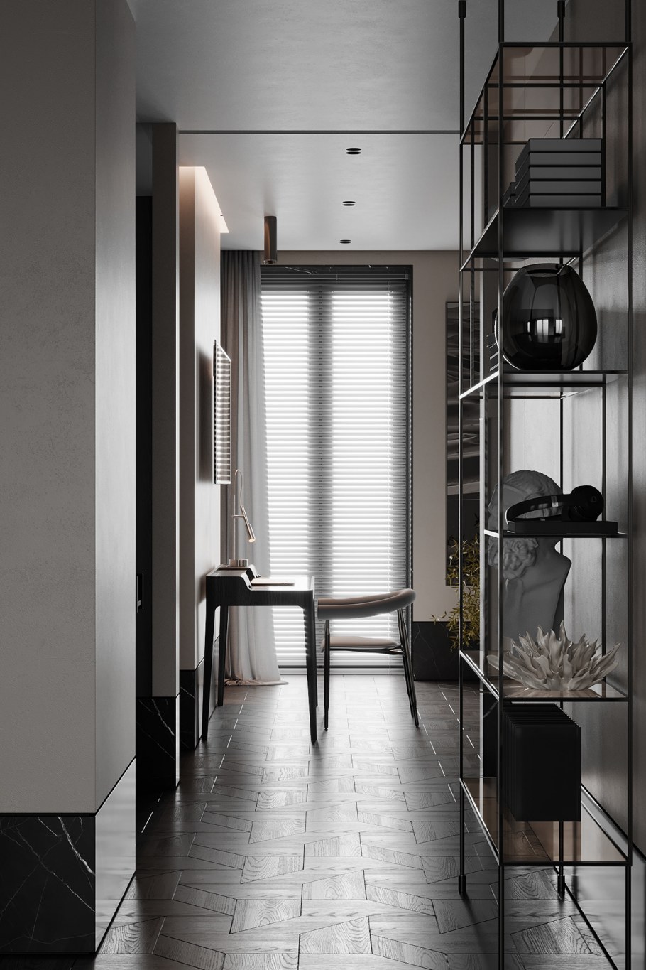 Дизайн квартиры монохром