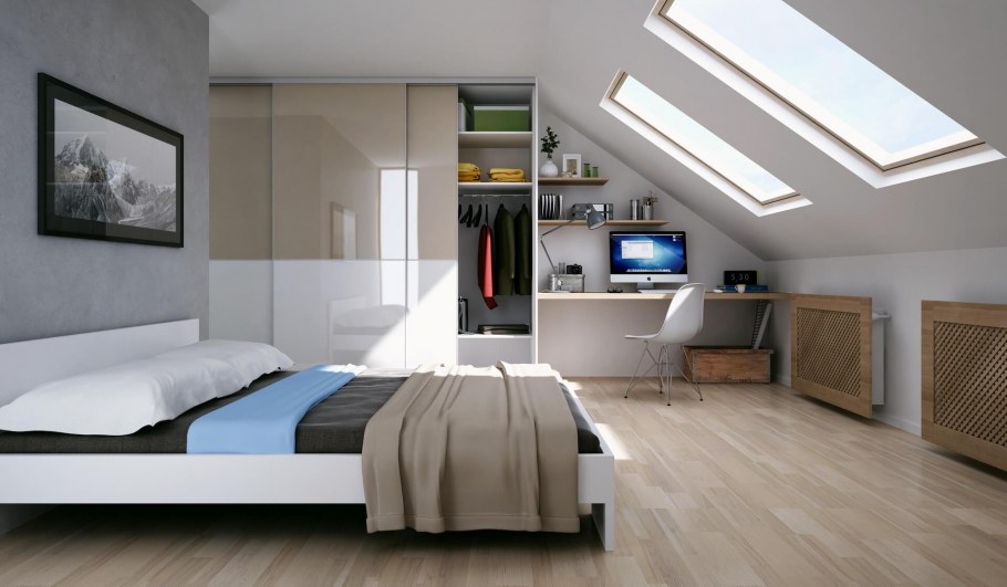 Шкаф на мансардном этаже