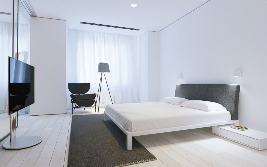 Спальня в скандинавском стиле икеа