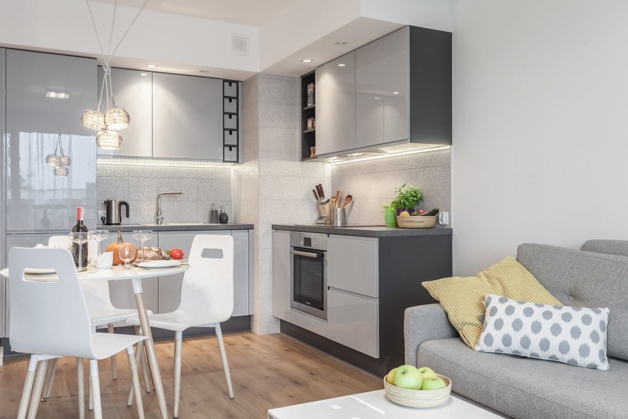 Дизайн кухни в однокомнатной квартире