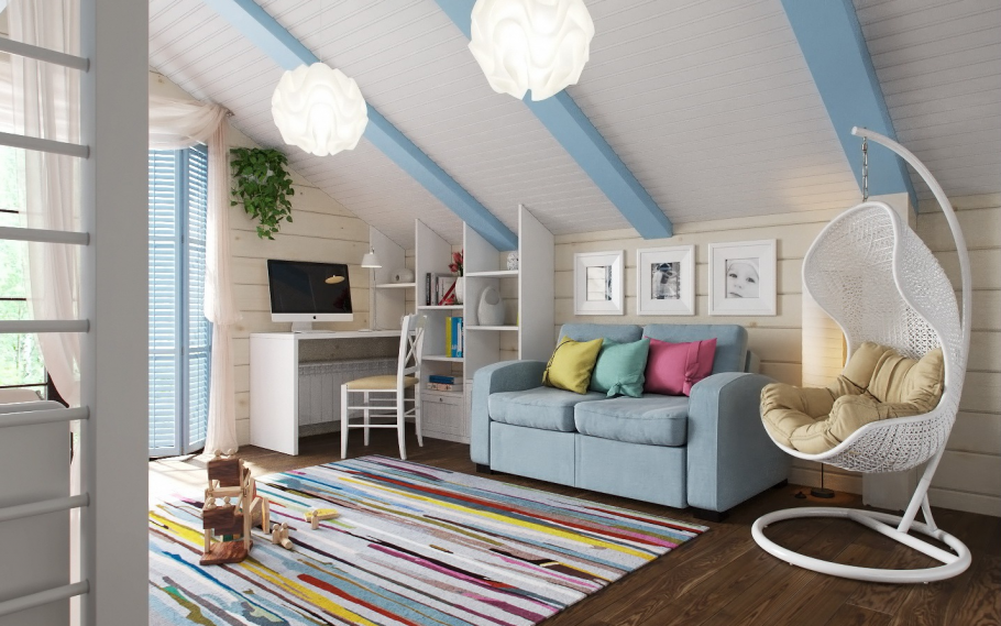 Детская на мансарде