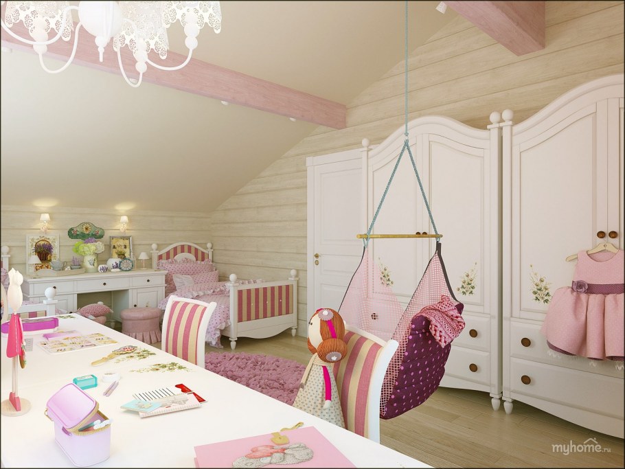 Детская для девочки в загородном доме