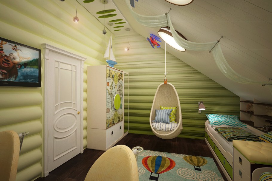 Детские комнаты в деревянном доме