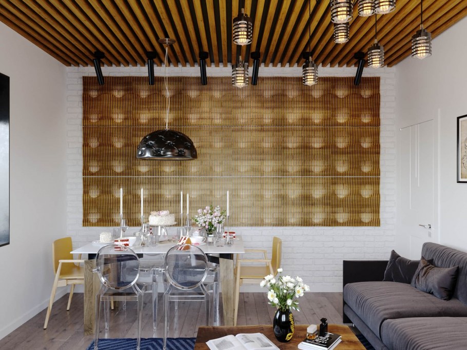 Отделка стен фанерой