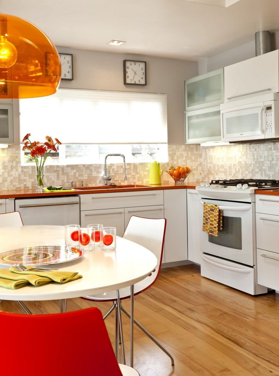 Кухни оранжевого цвета