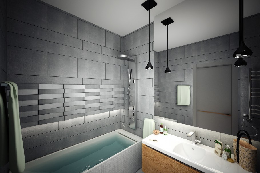 Ванная в минималистическом стиле