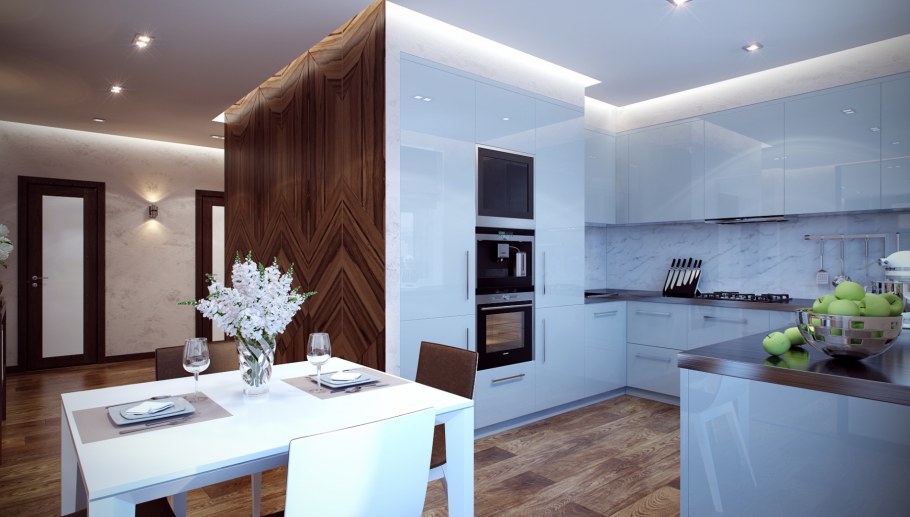 Интерьер кухни рендер