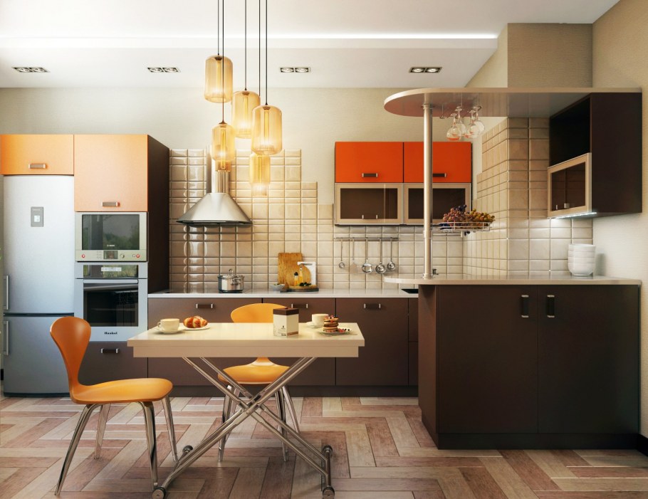 3д визуализация кухни