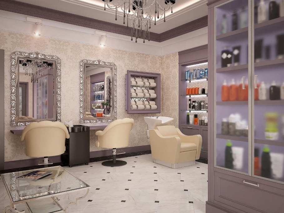 Салон красоты в бежевых тонах