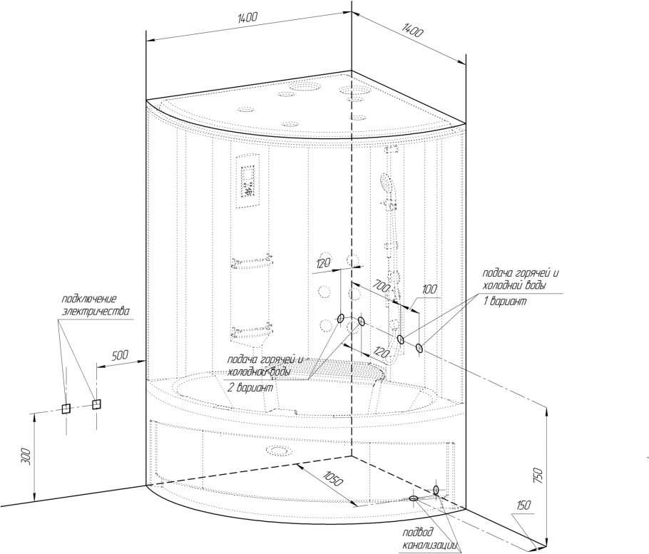 Душевая кабина Frank f-907 l
