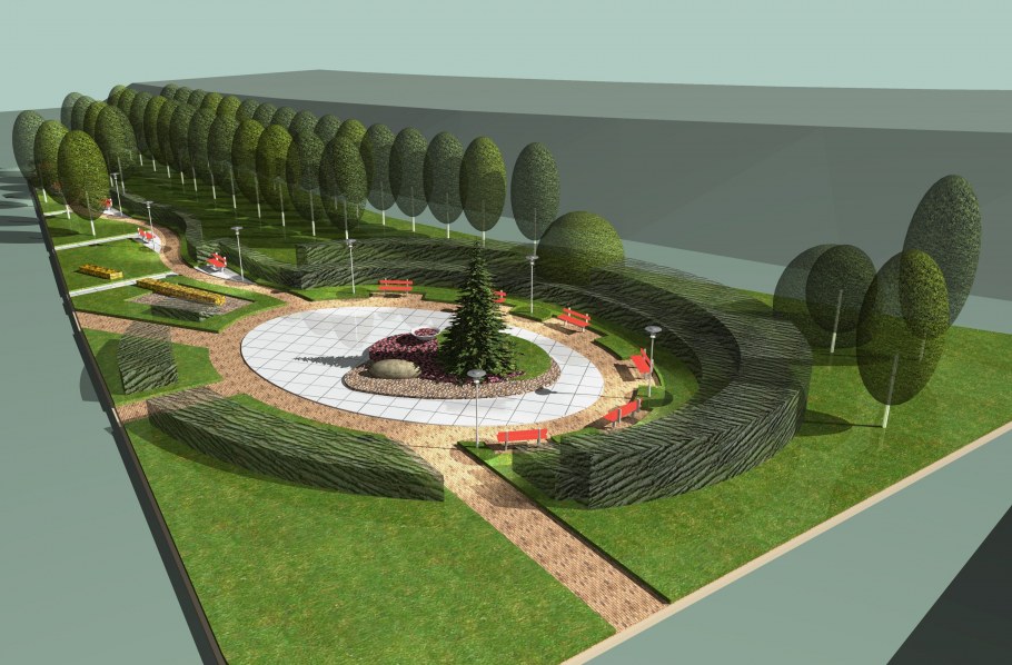 Благоустройство и Озеленение сквер