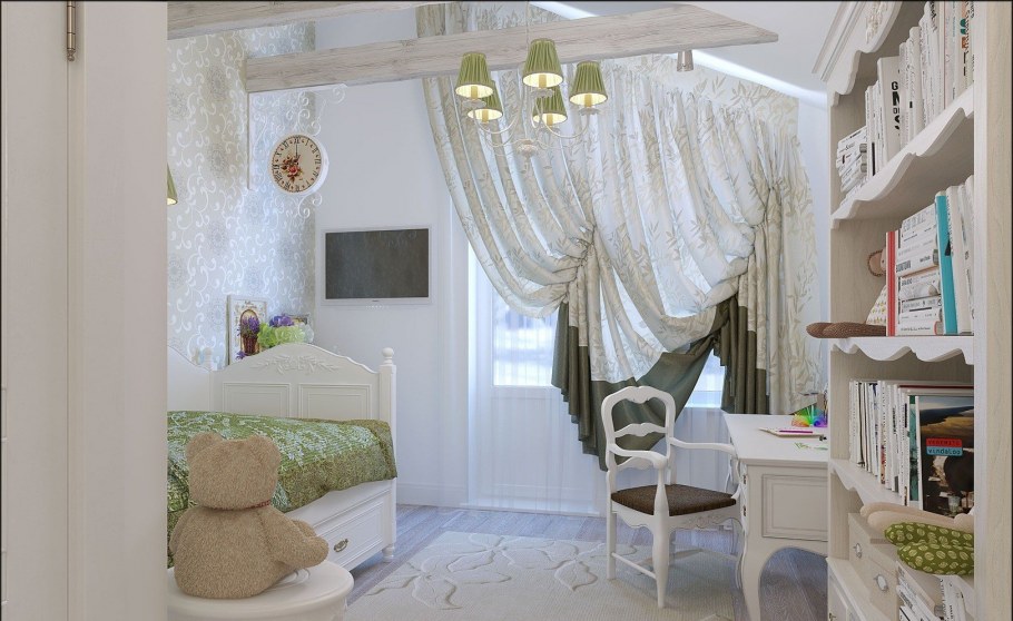 Спальня для девушки в английском стиле