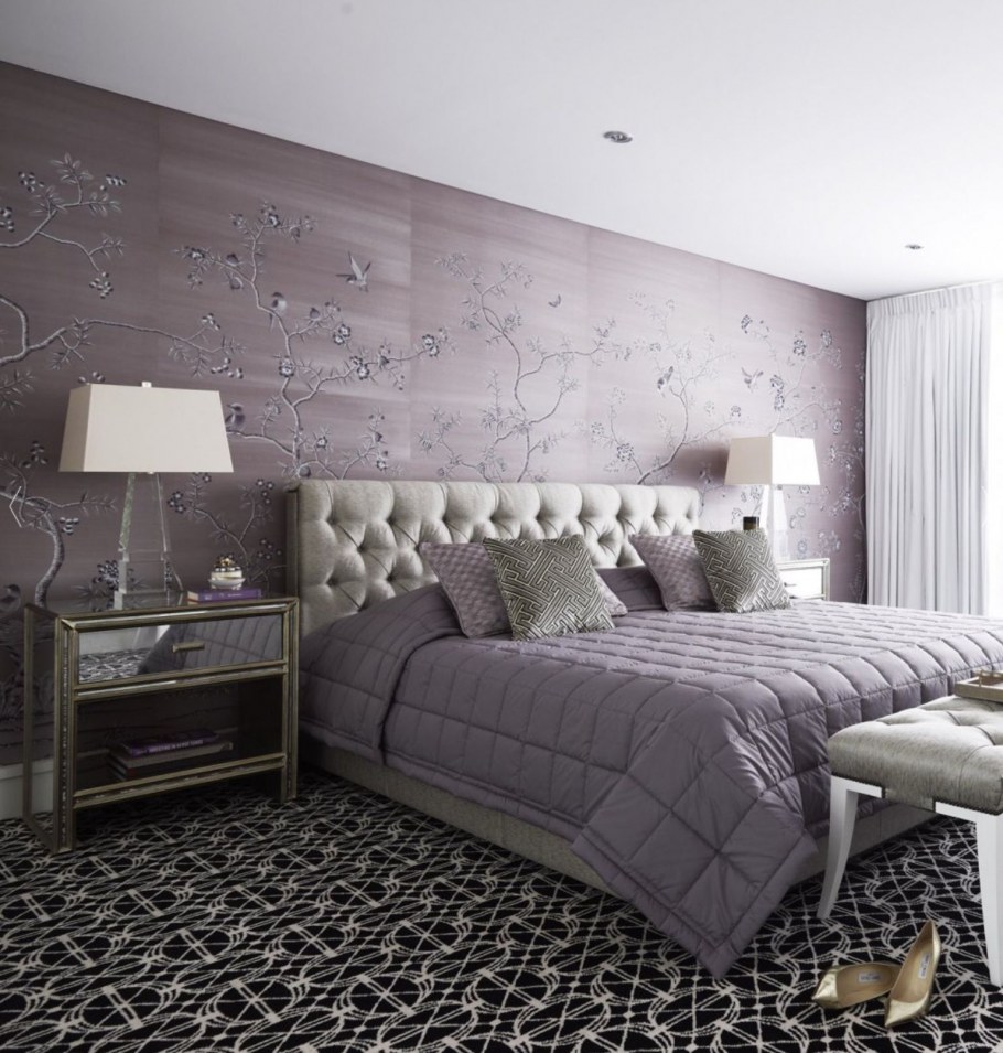 Обои в стиле арт деко для спальни