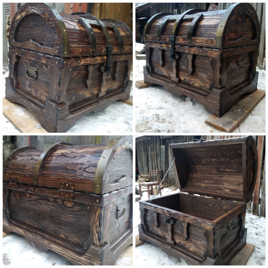 Сундук деревянный расписной