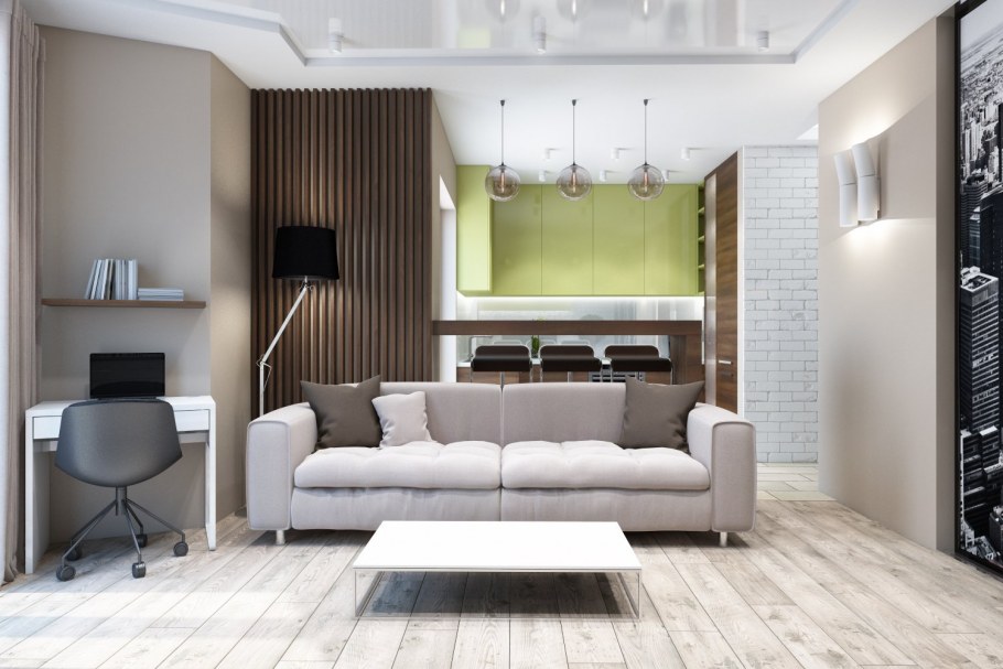 Интерьер квартиры студии 45