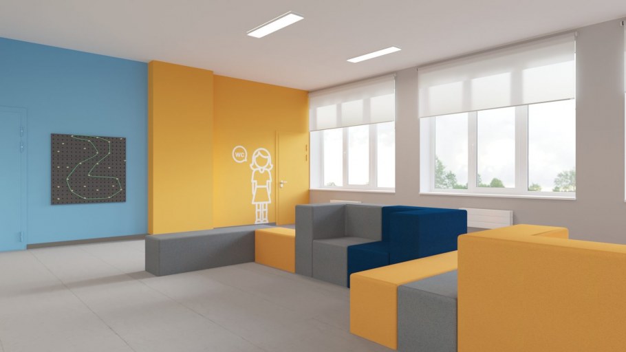 Офисная мебель "Арго" бук+синий