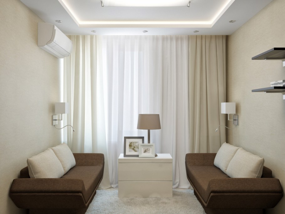 Интерьер зала в малогабаритной квартире