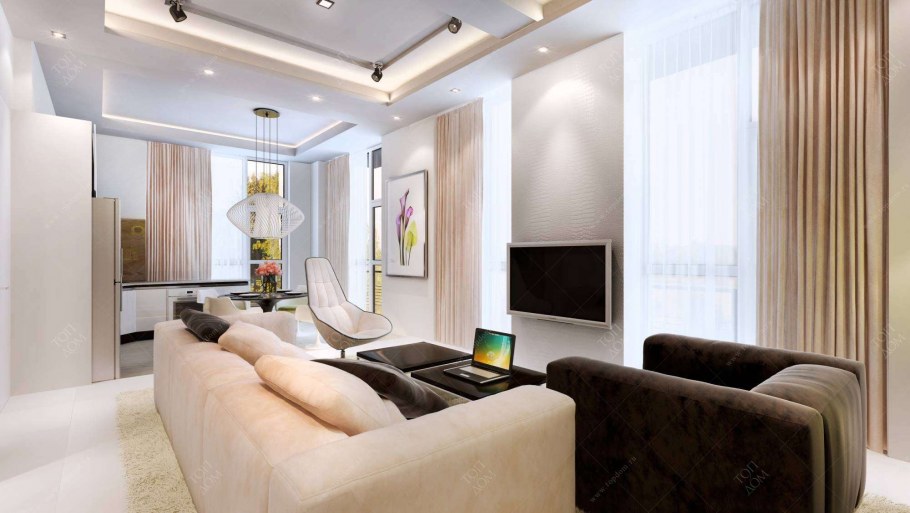 Зонирование гостинной площадью 20 кв м