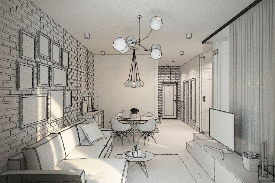 Эскизы интерьера квартиры