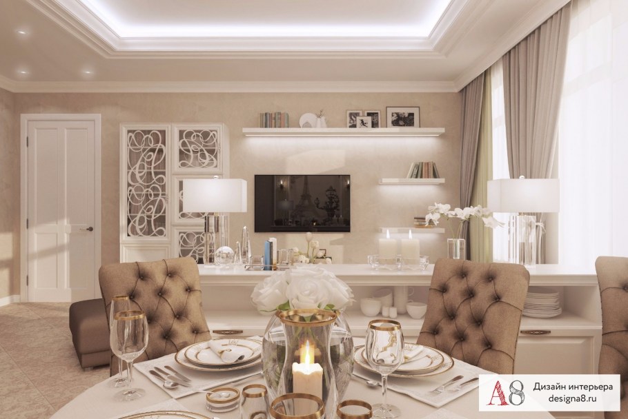 Кухня в пастельных тонах