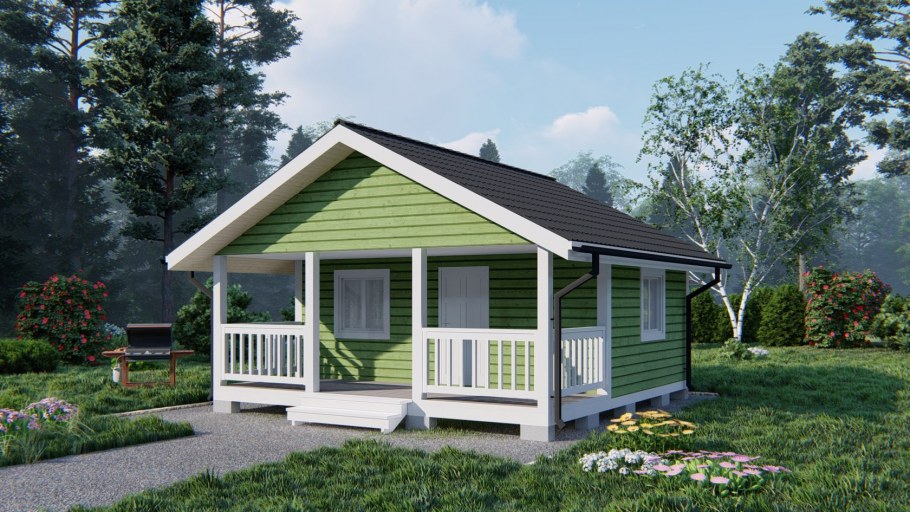 Баня из минибруса 6х3