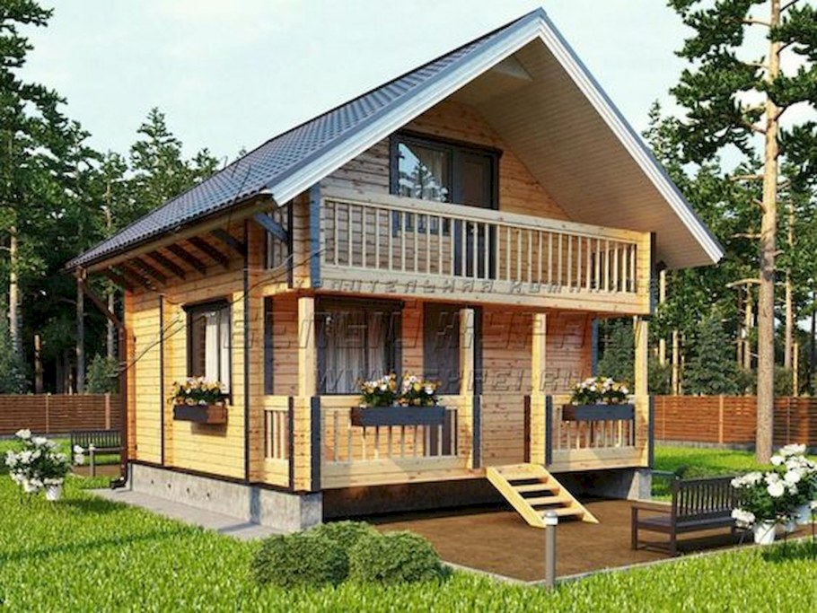 Одноэтажный дачный дом