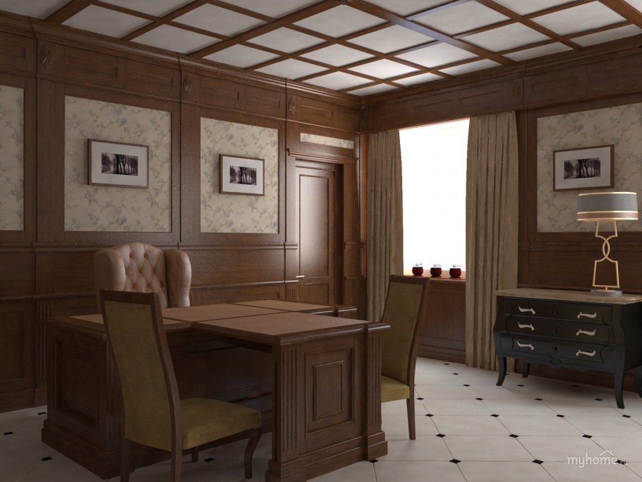 Кабинет директора в английском стиле