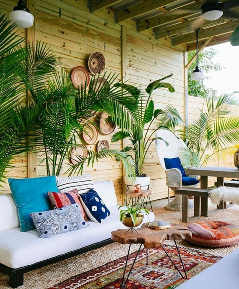 Гостиная в стиле тропики