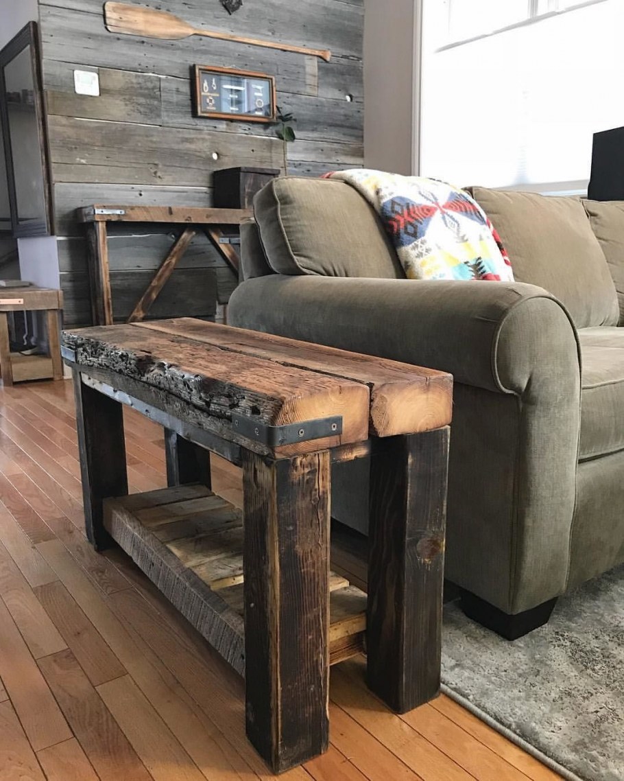 Деревянная мебель в стиле лофт