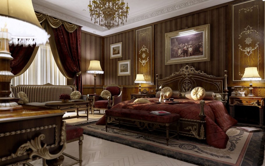 Английский особняк Викторианский стиль интерьер спальня