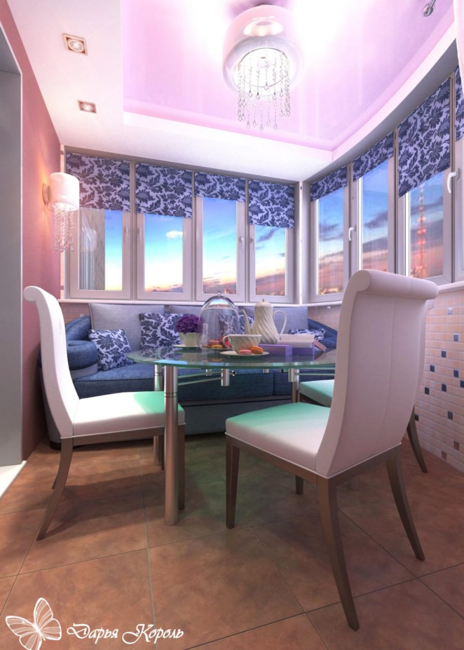 Интерьер балкона яркий