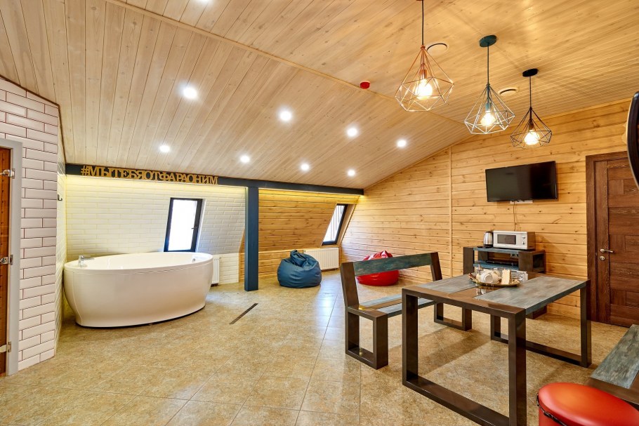 Отделка комнаты отдыха в бане