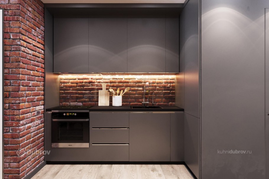 Кухня в стиле лофт 7м2
