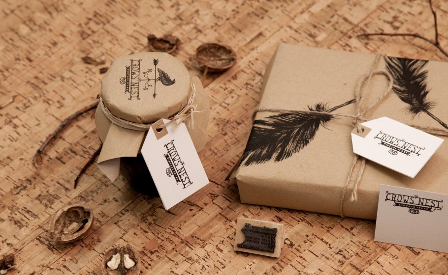 Этикетки на крафтовой бумаге