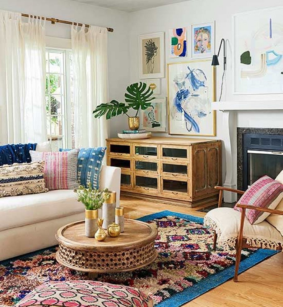 Сканди бохо интерьер