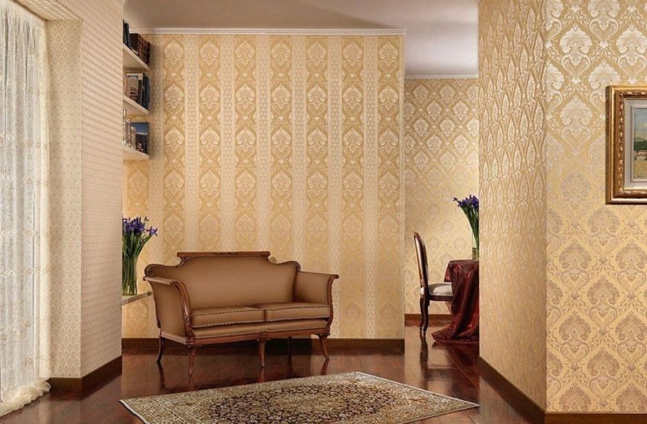 Обои в мелкий цветочек для спальни