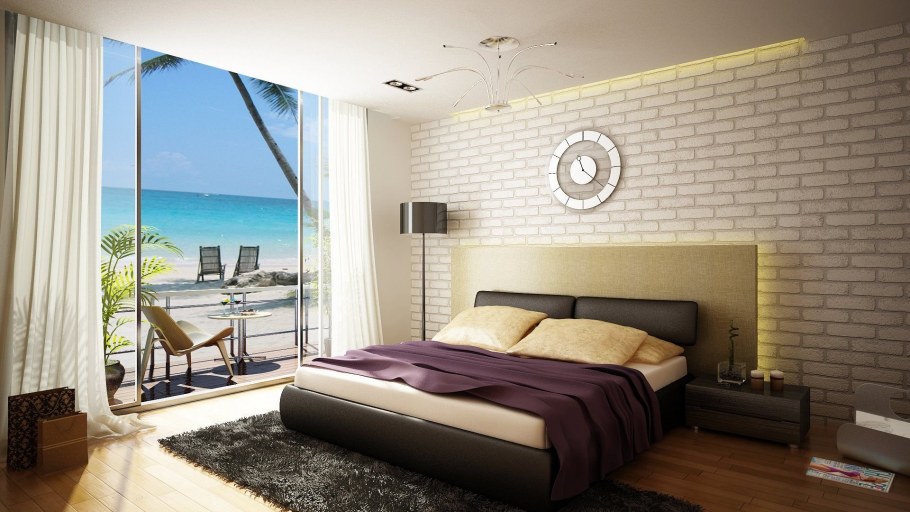 Акцентная стена в интерьере спальни