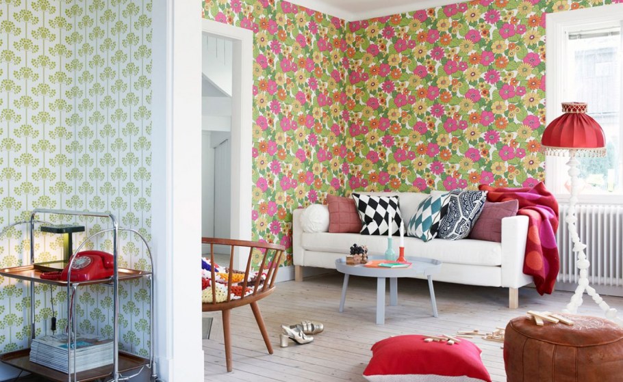 Салатовые стены на кухне