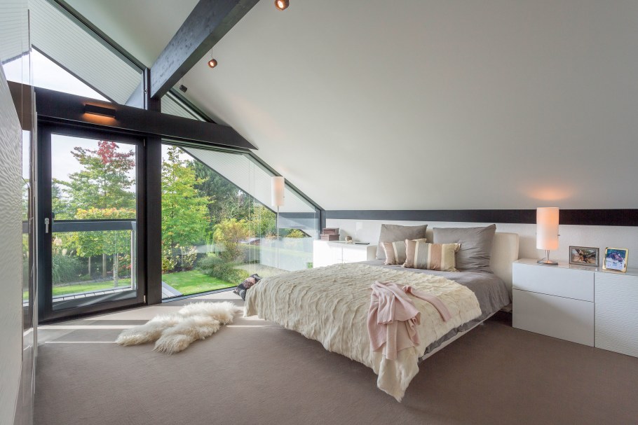 Интерьер спальни фахверк