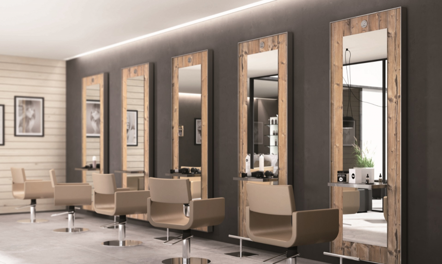 Парикмахерское зеркало декор