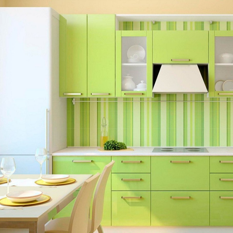 Сиреневая кухня в интерьере