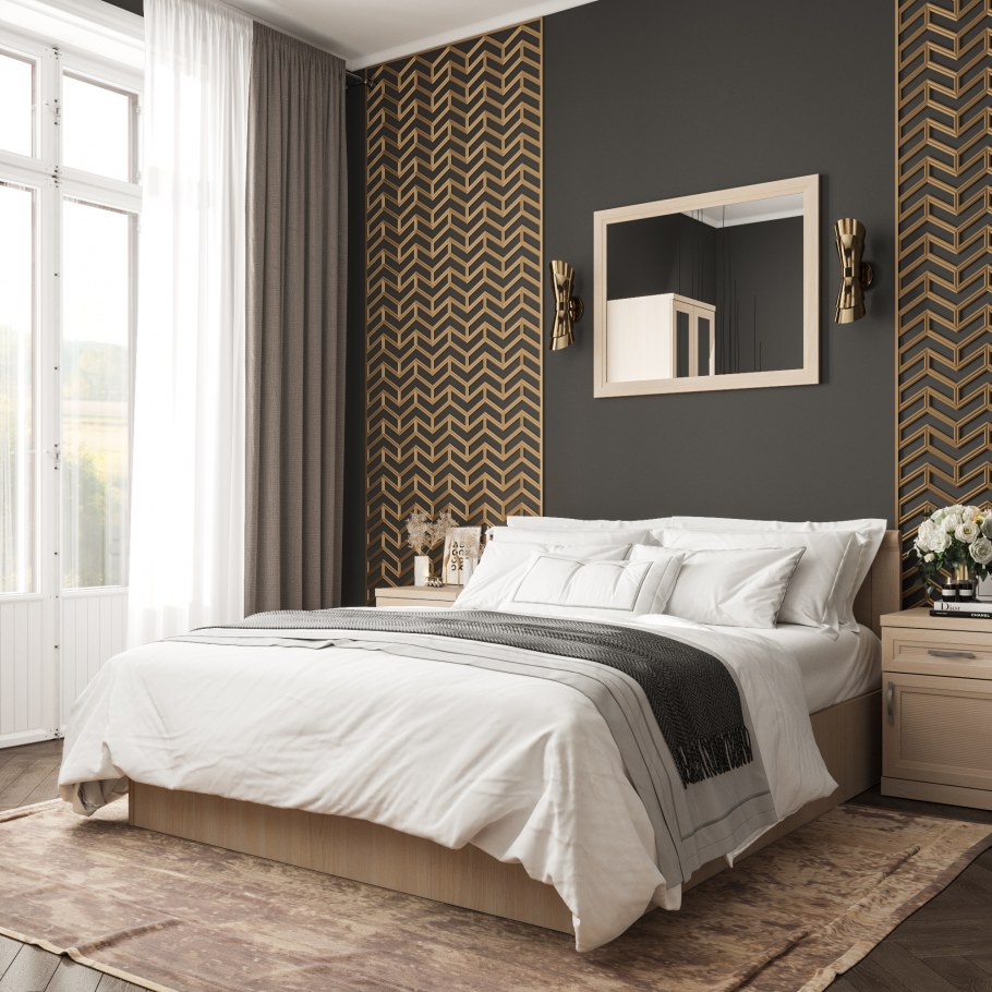 Бирюза спальня лазурит