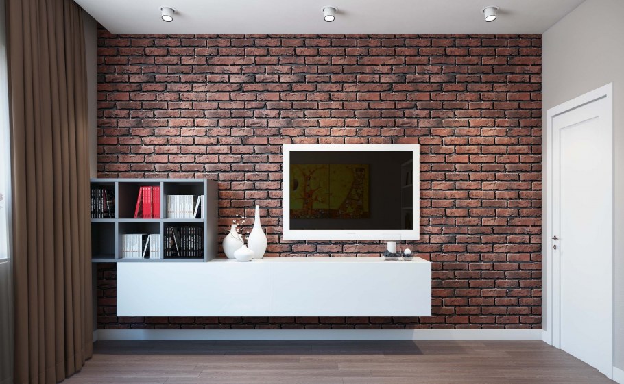 Декоративный кирпич под телевизор