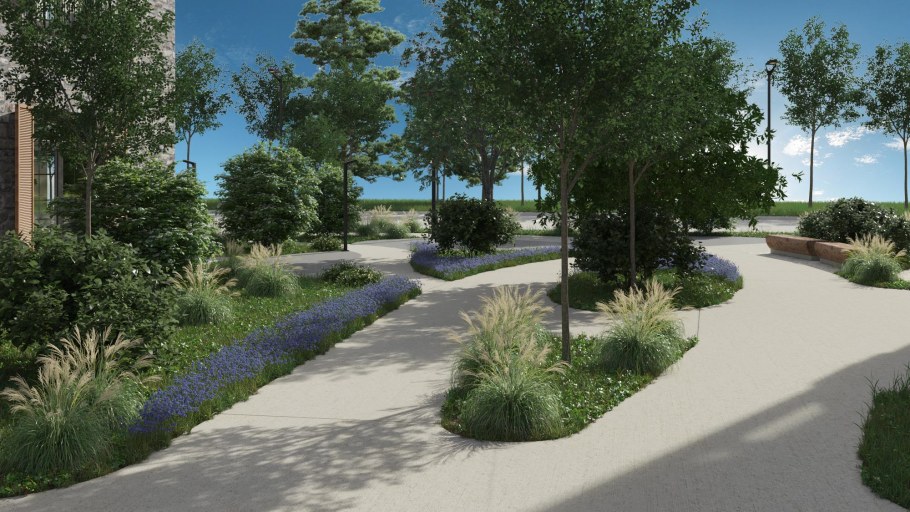 Ландшафтный дизайн многоквартирных домов