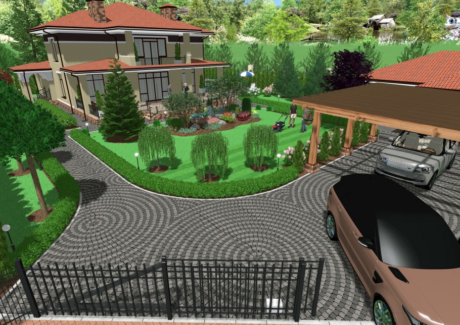 Ландшафт дворовой территории