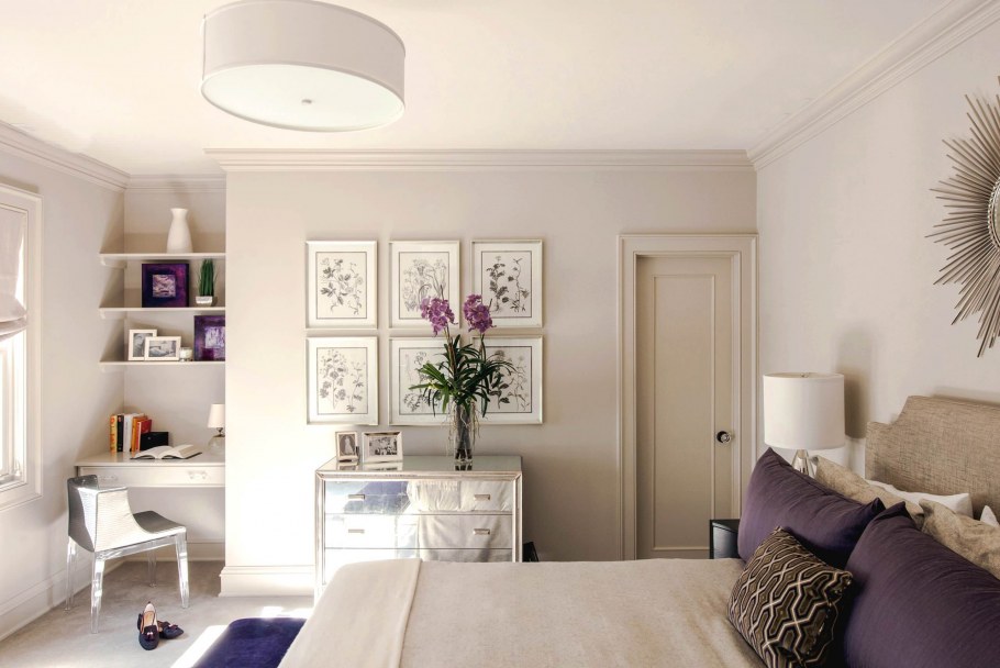 Шторы в бежевую спальню